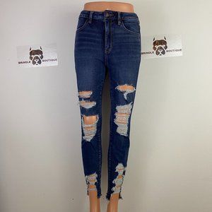 Amer Eagle Super Super Stretch X4 Hi-Rise Jegging size 6 Short (excellent)